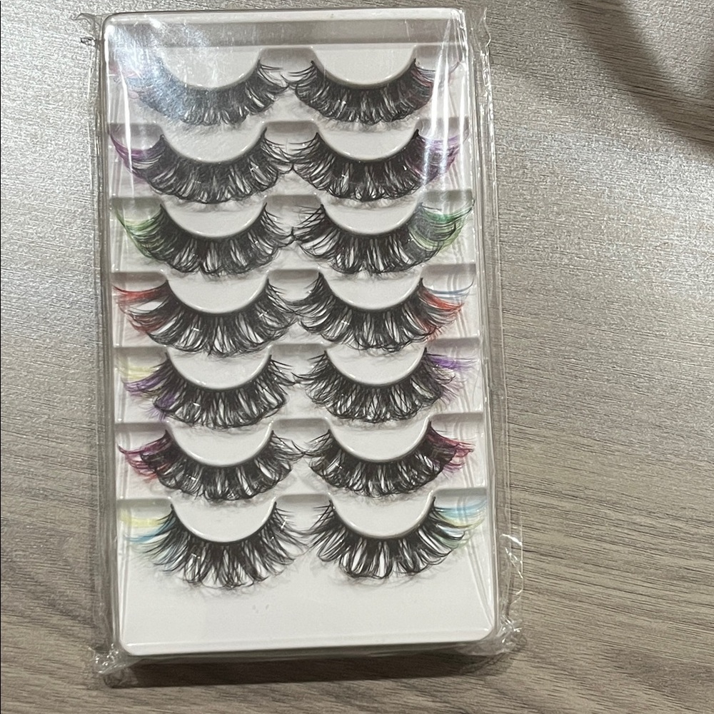 7 piece Colorful False Eyelashes Set